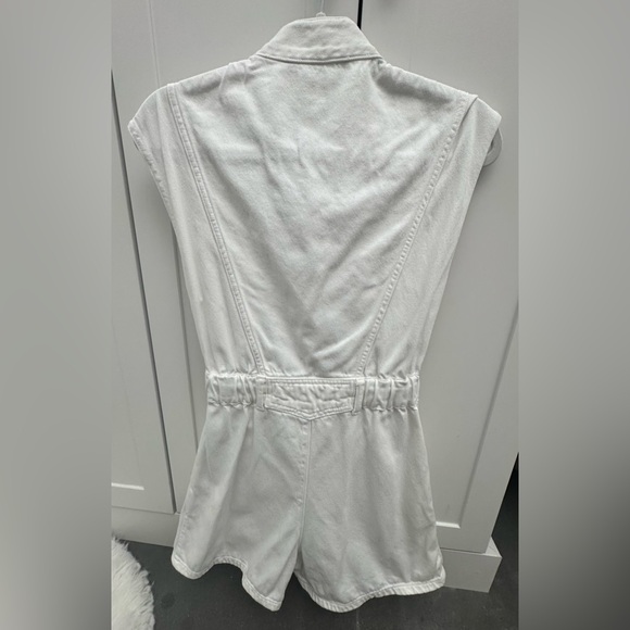 Zara XS White Sleeveless Button-Up Jumpsuit - Picture 5 of 5